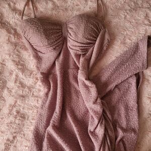 Windsor Pink Textured Prom Dress